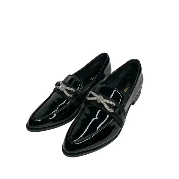 ALDO women’s Encore Patent Leather Block Heel Loafers size 8 - Picture 2 of 11